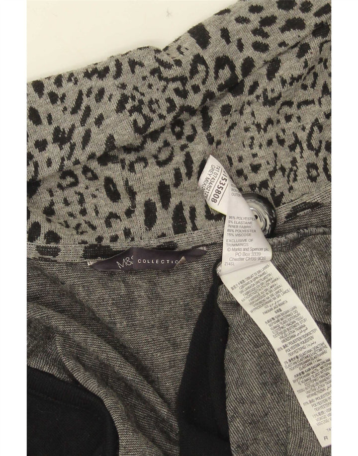 Maglione cardigan asimmetrico da donna Marks & Spencer UK 20 2XL Grigio