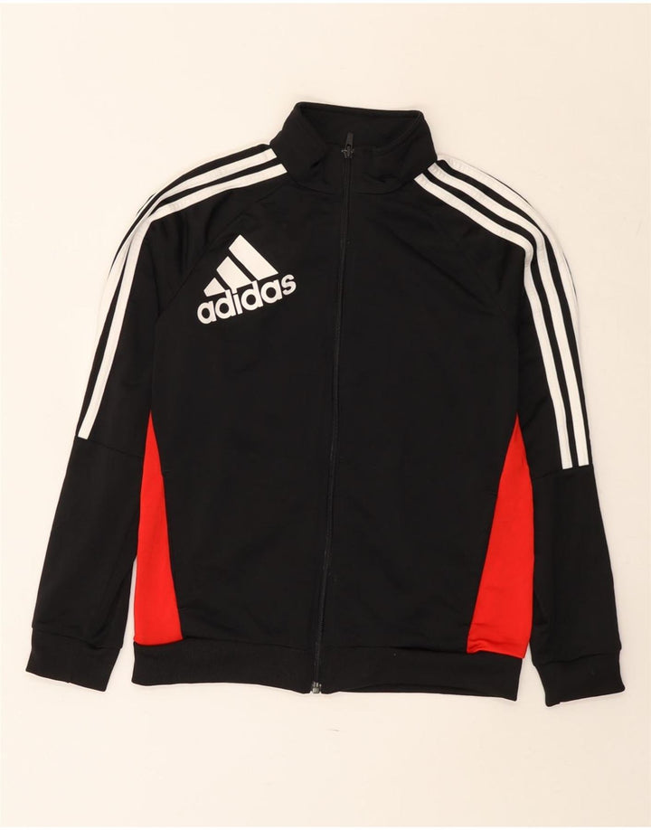 Giacca da ginnastica grafica da ragazzo Adidas 11-12 anni Colorblock nera