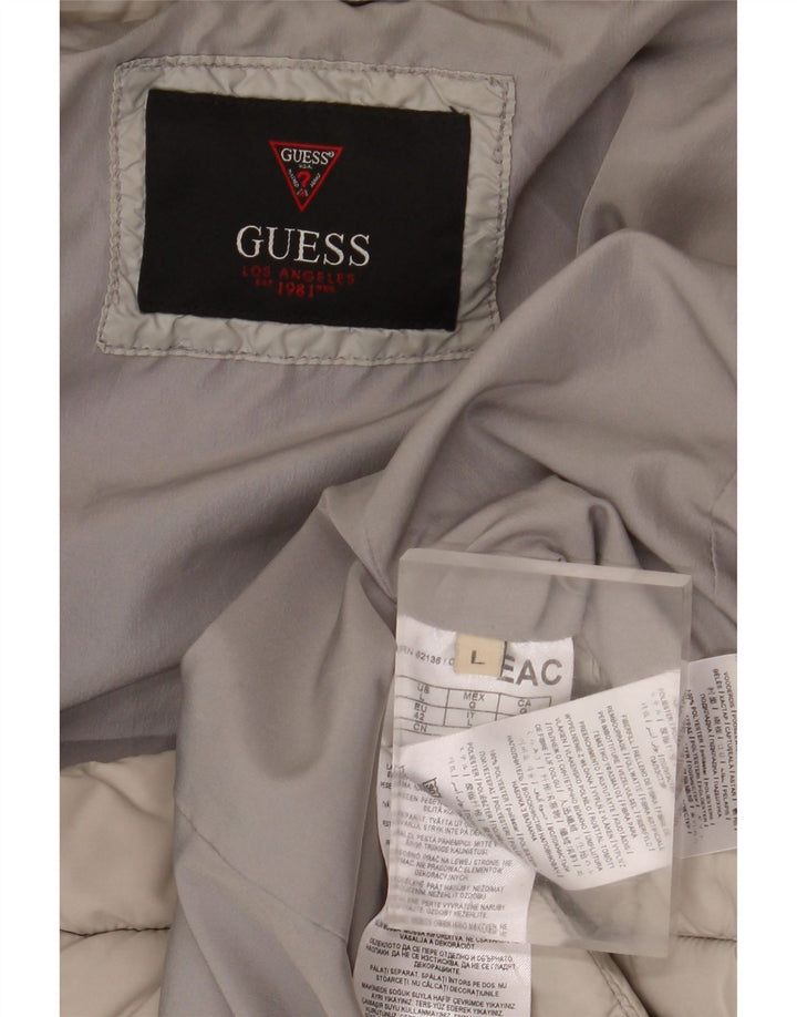 Giacca imbottita da donna GUESS UK 16 Large Beige Poliestere