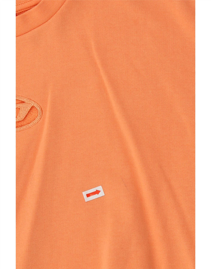 Diesel Girls Graphic Crop Felpa Maglione 11-12 anni in cotone arancione