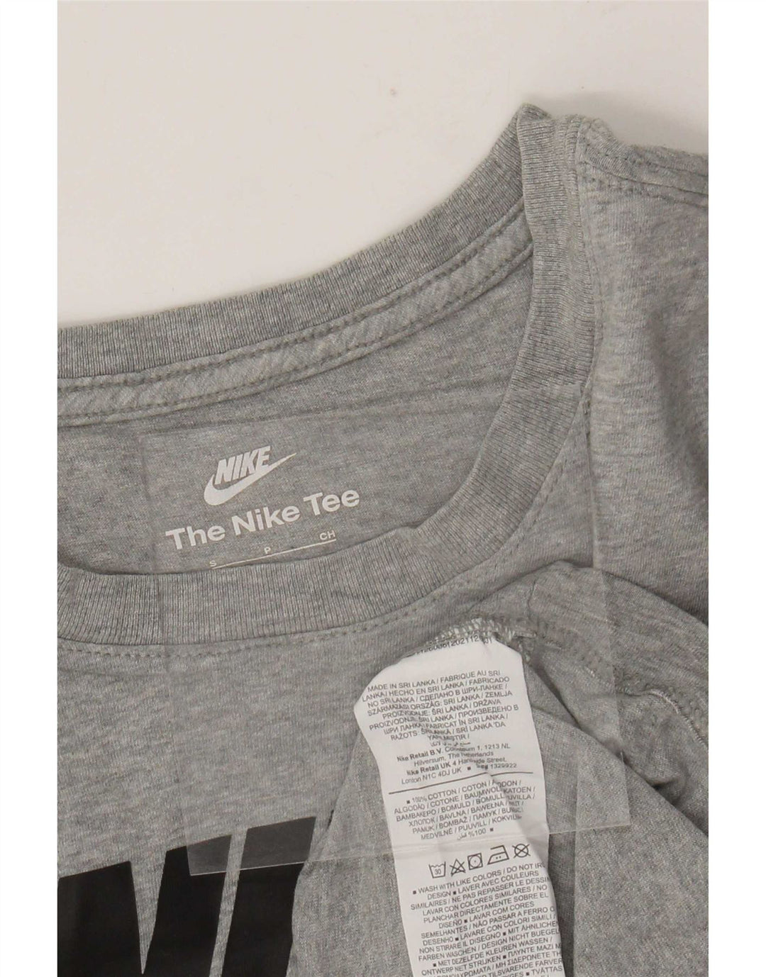 T-shirt grafica da uomo Nike Top Small in cotone grigio