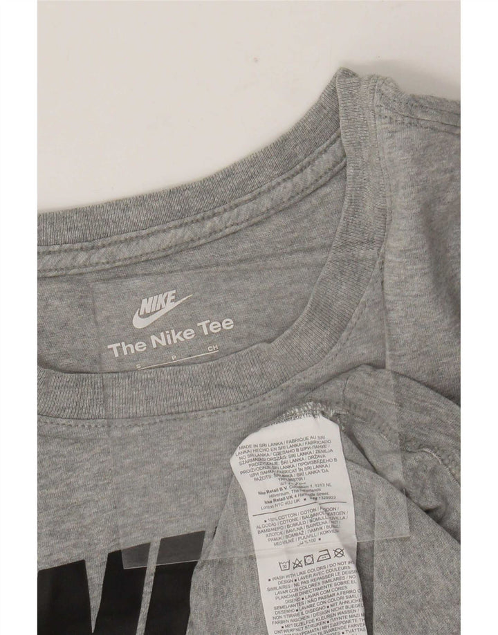 T-shirt grafica da uomo Nike Top Small in cotone grigio