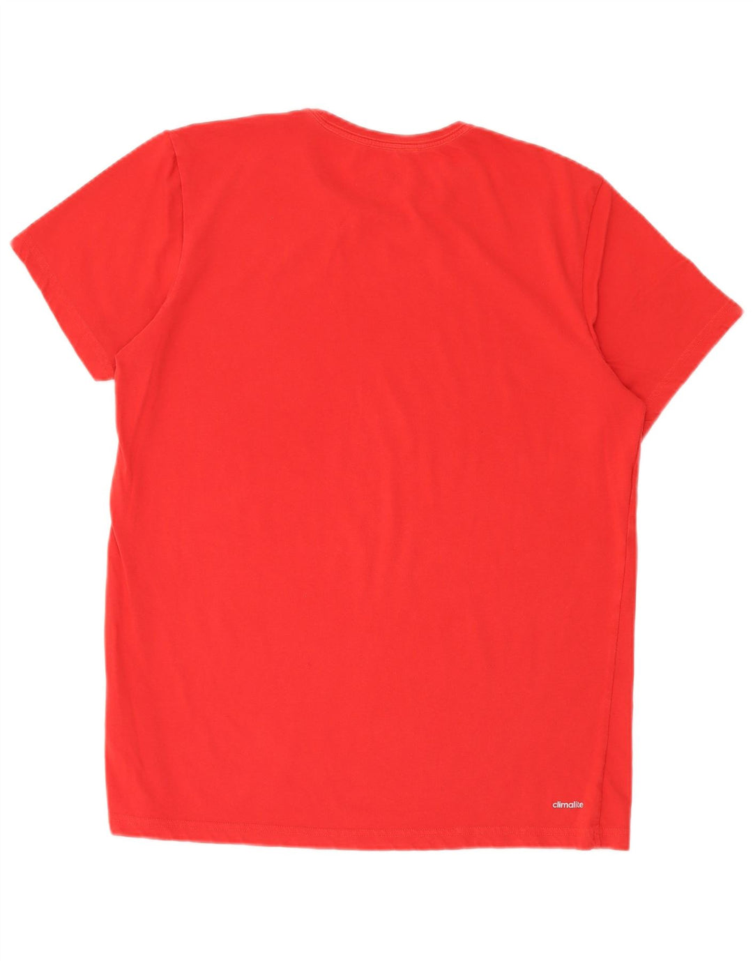 T-shirt grafica ADIDAS da uomo Climalite, grande, in cotone rosso