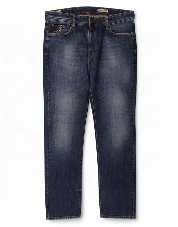 Jeans dritti da uomo Marlboro Classics W38 L34 cotone blu navy