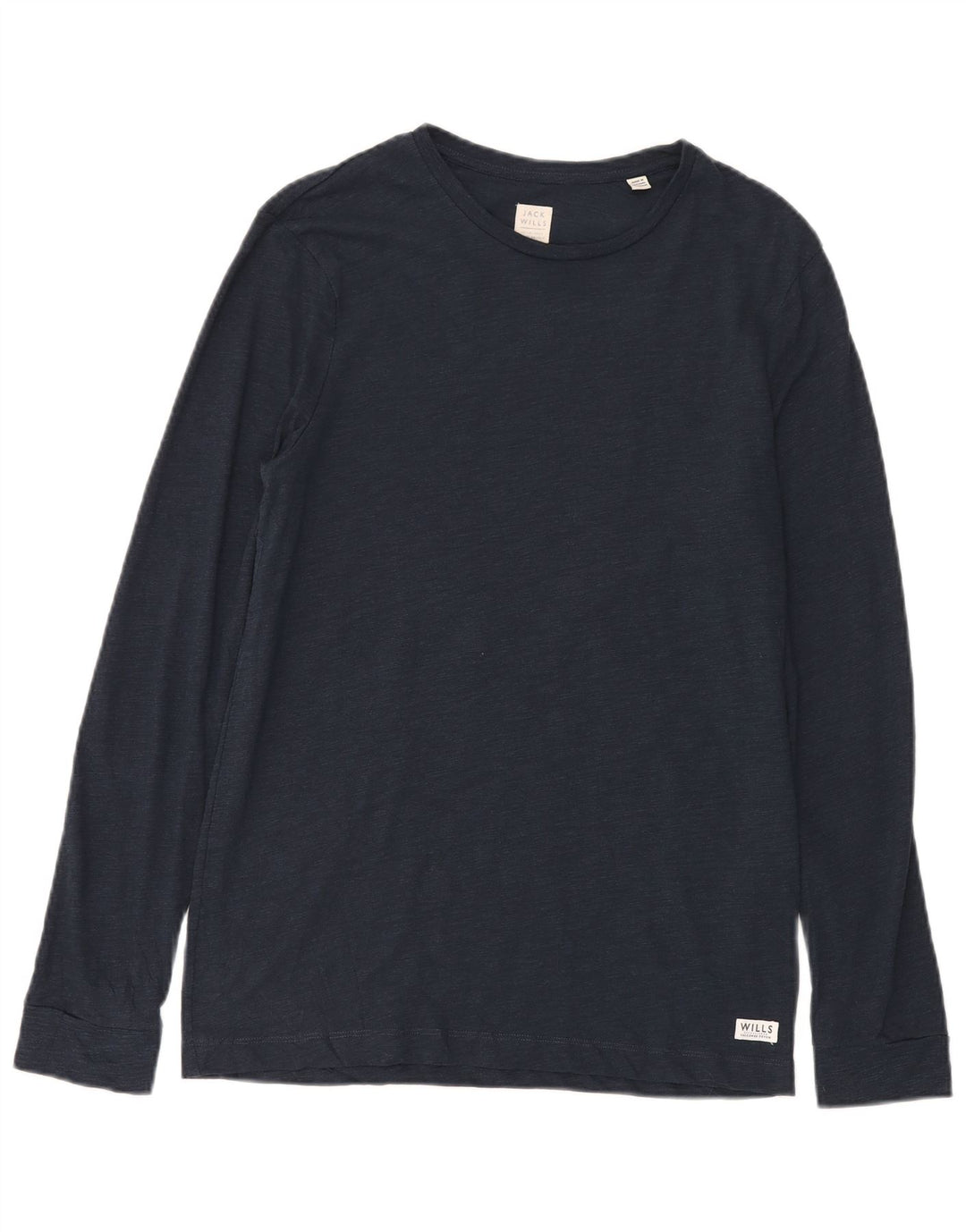 Jack Wills Top da uomo a manica lunga piccolo in cotone blu navy