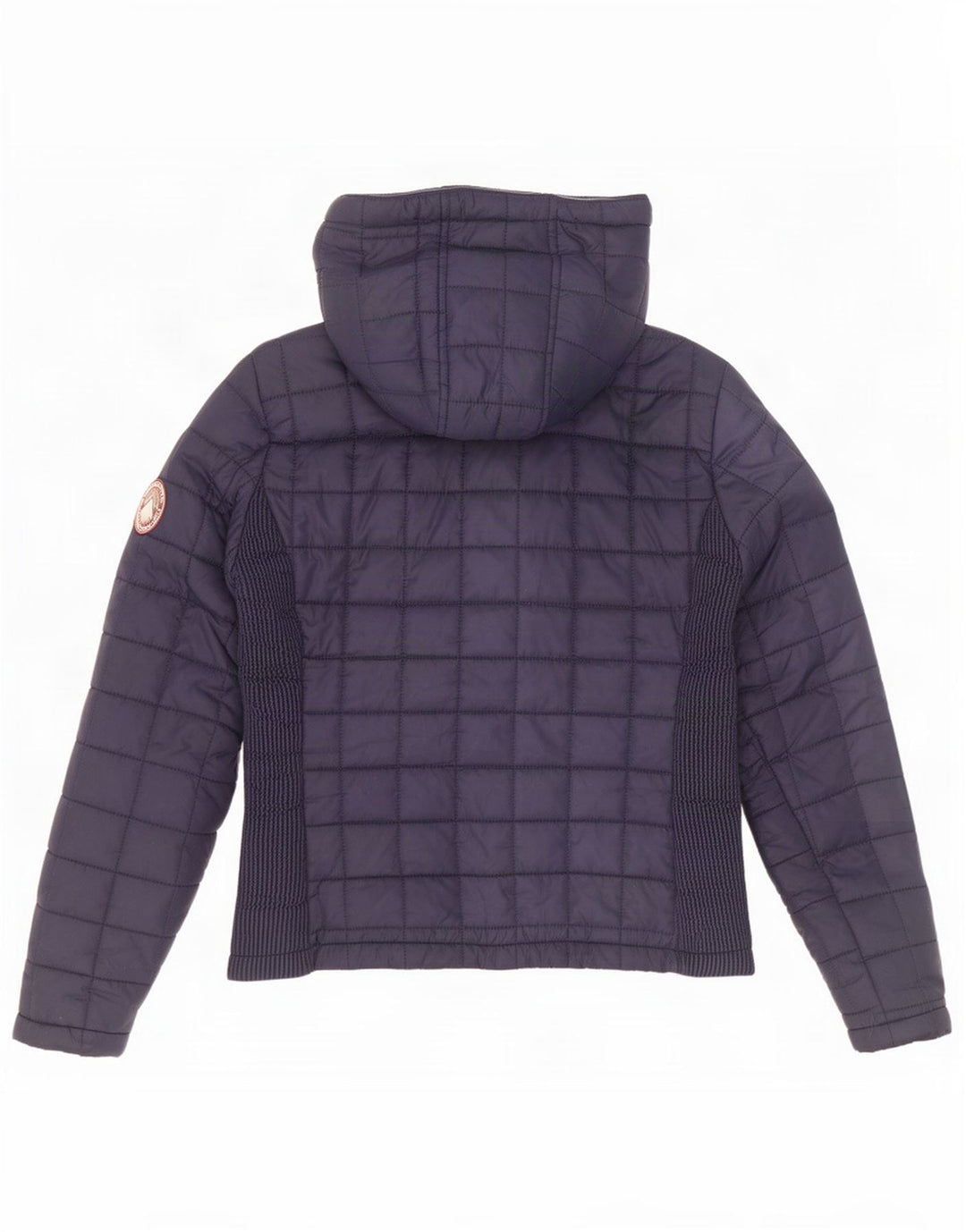 Giacca imbottita con cappuccio da donna Superdry UK 12 medio blu navy poliestere