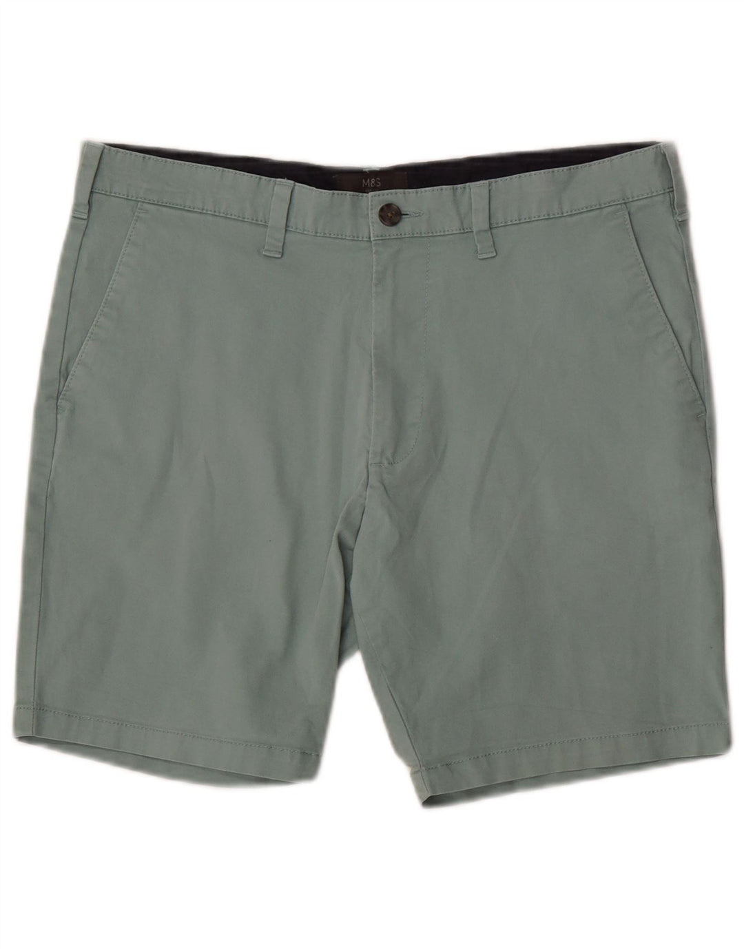 Pantaloncini chino da uomo Marks & Spencer W34 grandi in cotone verde
