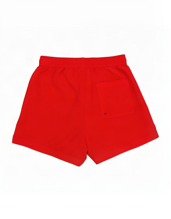 Pantaloncini da bagno grafici da uomo Calvin Klein piccoli in poliestere color block rosso
