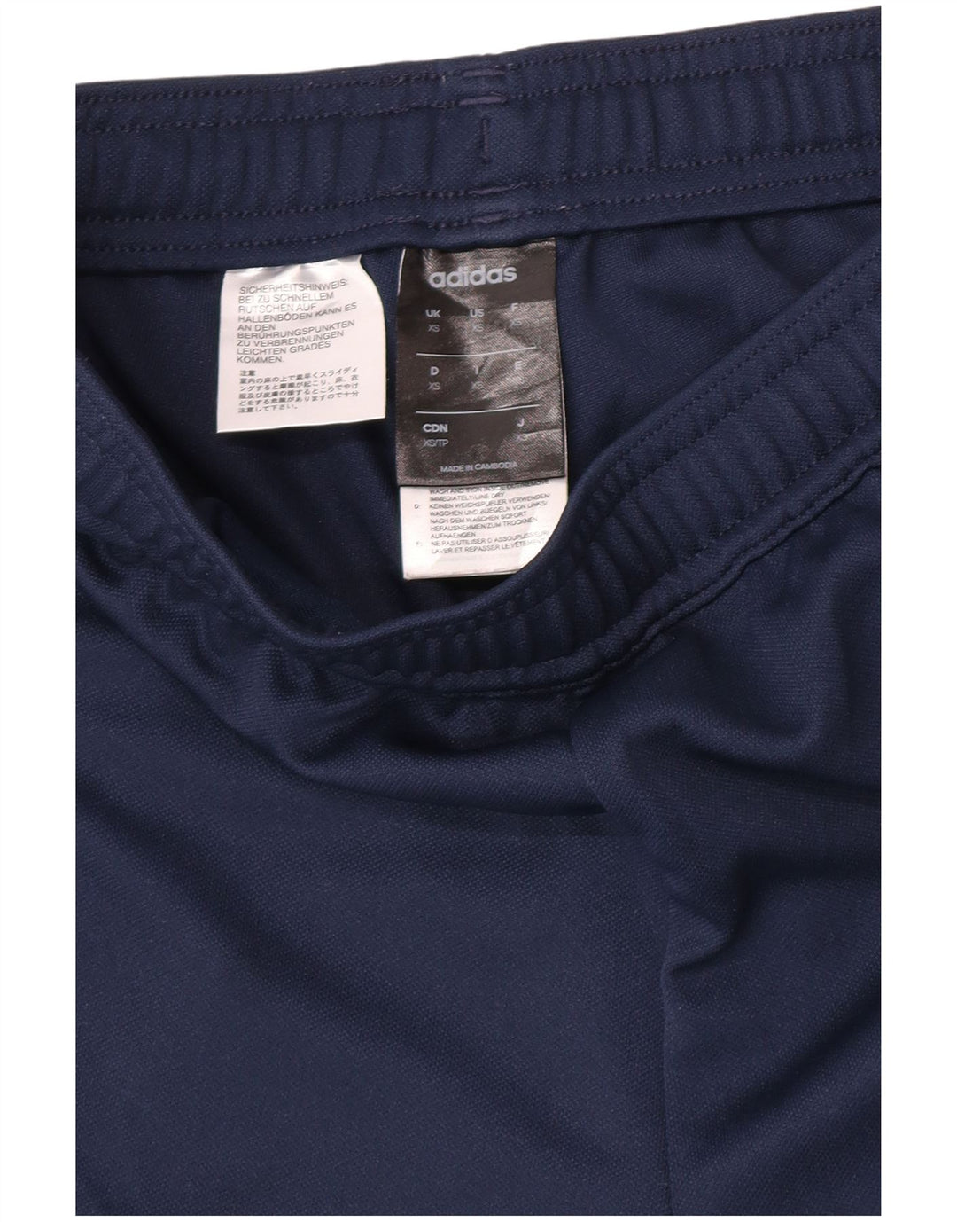 Pantaloni da tuta Adidas Climalite da uomo XS in poliestere blu navy
