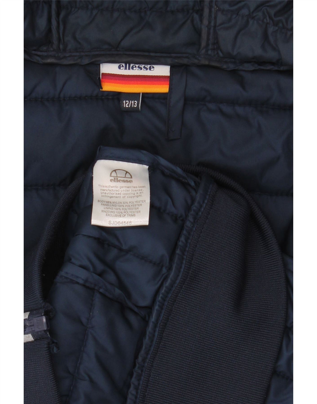 Giacca imbottita con cappuccio Ellesse per ragazzi 12-13 anni in nylon color block grigio