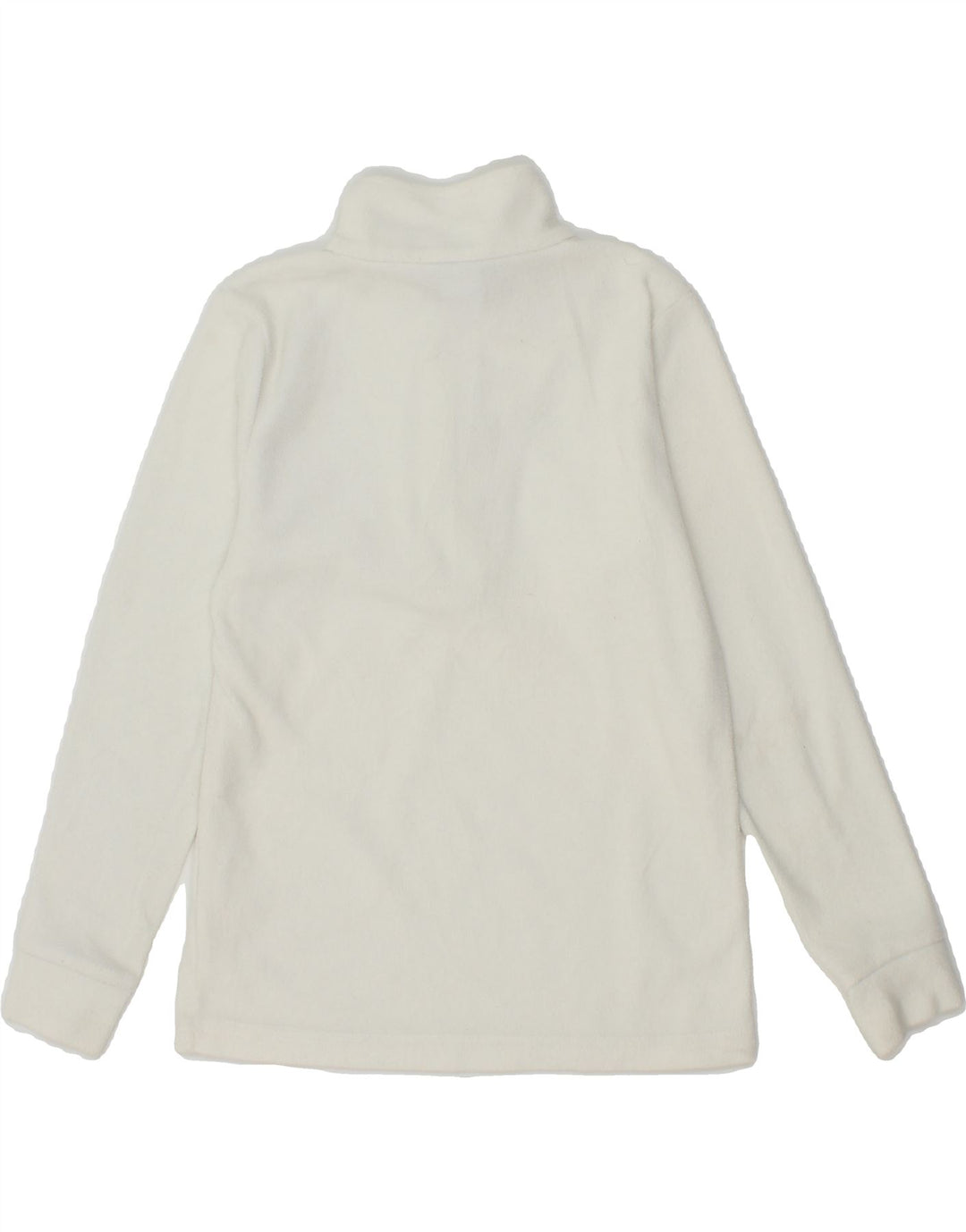 BRUGI Boys Zip Neck Fleece Jumper 7-8 Years White Vintage Brugi and Second-Hand Brugi from Messina Hembry 