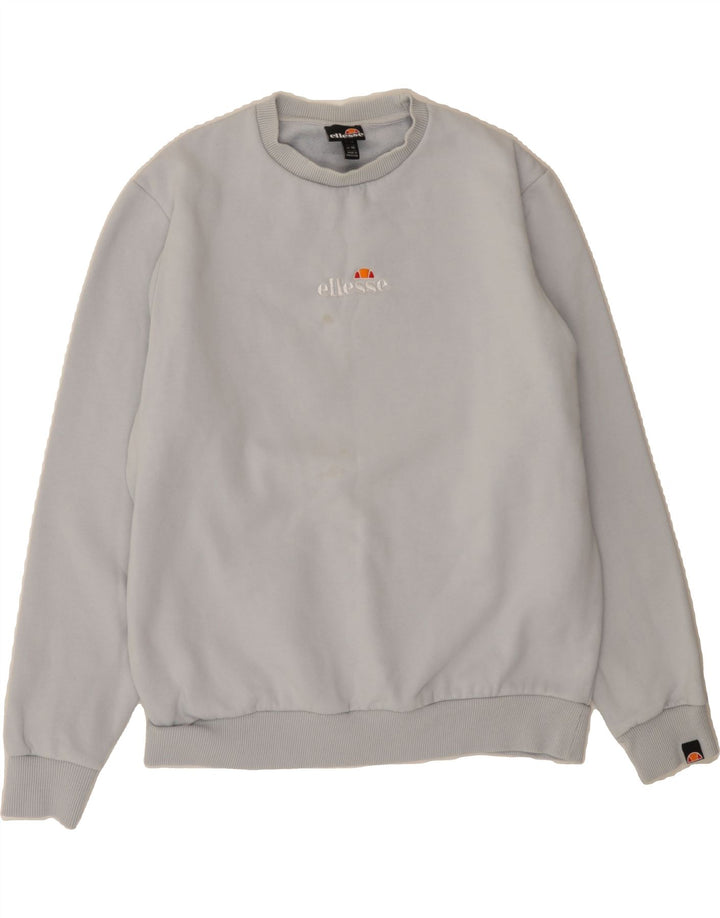 ELLESSE Womens Sweatshirt Jumper UK 16 Large Blue Cotton Vintage Ellesse and Second-Hand Ellesse from Messina Hembry 