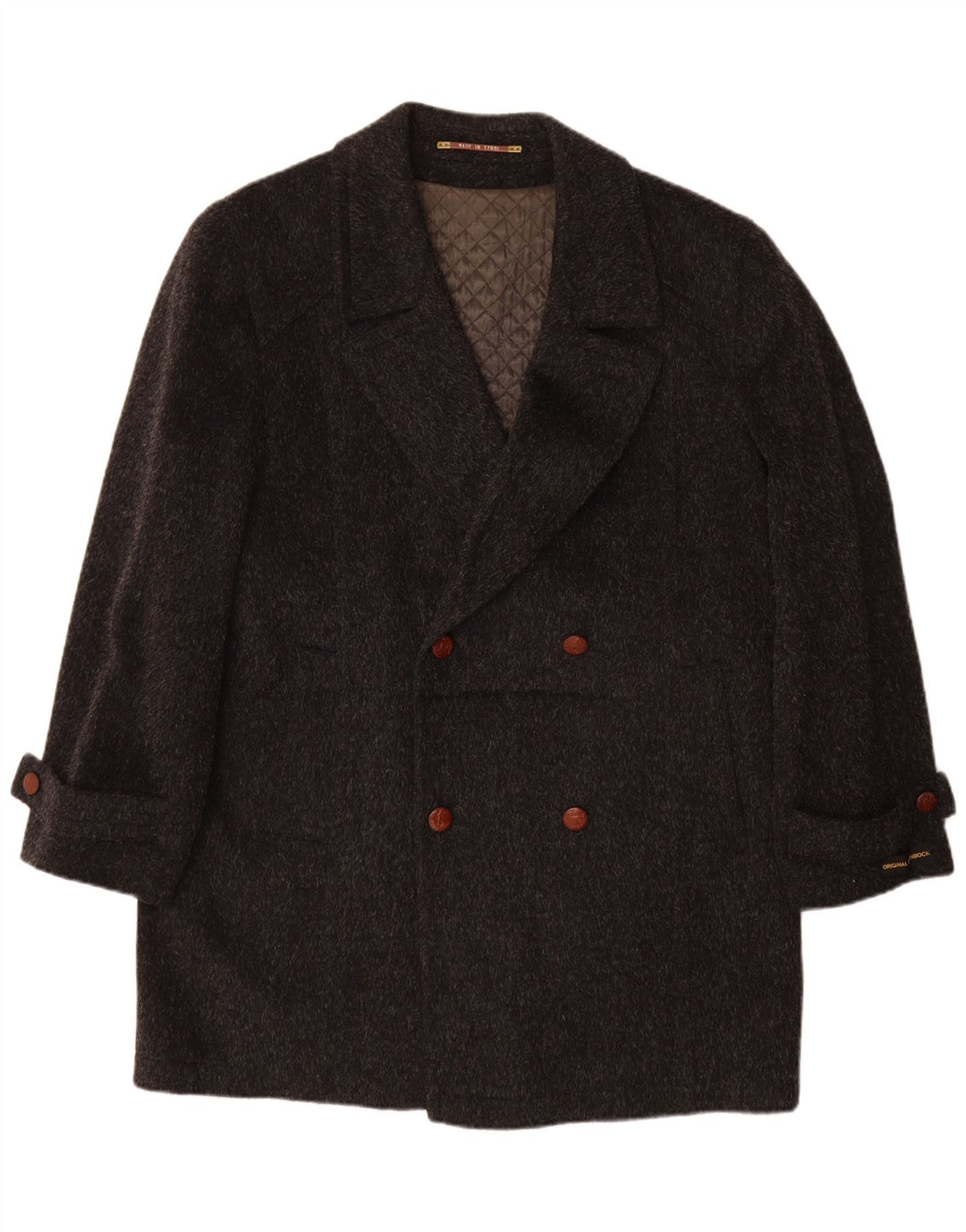 Cappotto Doppio Petto Uomo Himalaya IT 50 Large Grigio Lana