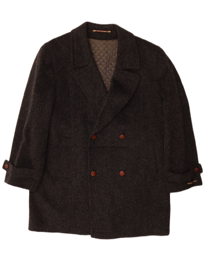 Cappotto Doppio Petto Uomo Himalaya IT 50 Large Grigio Lana