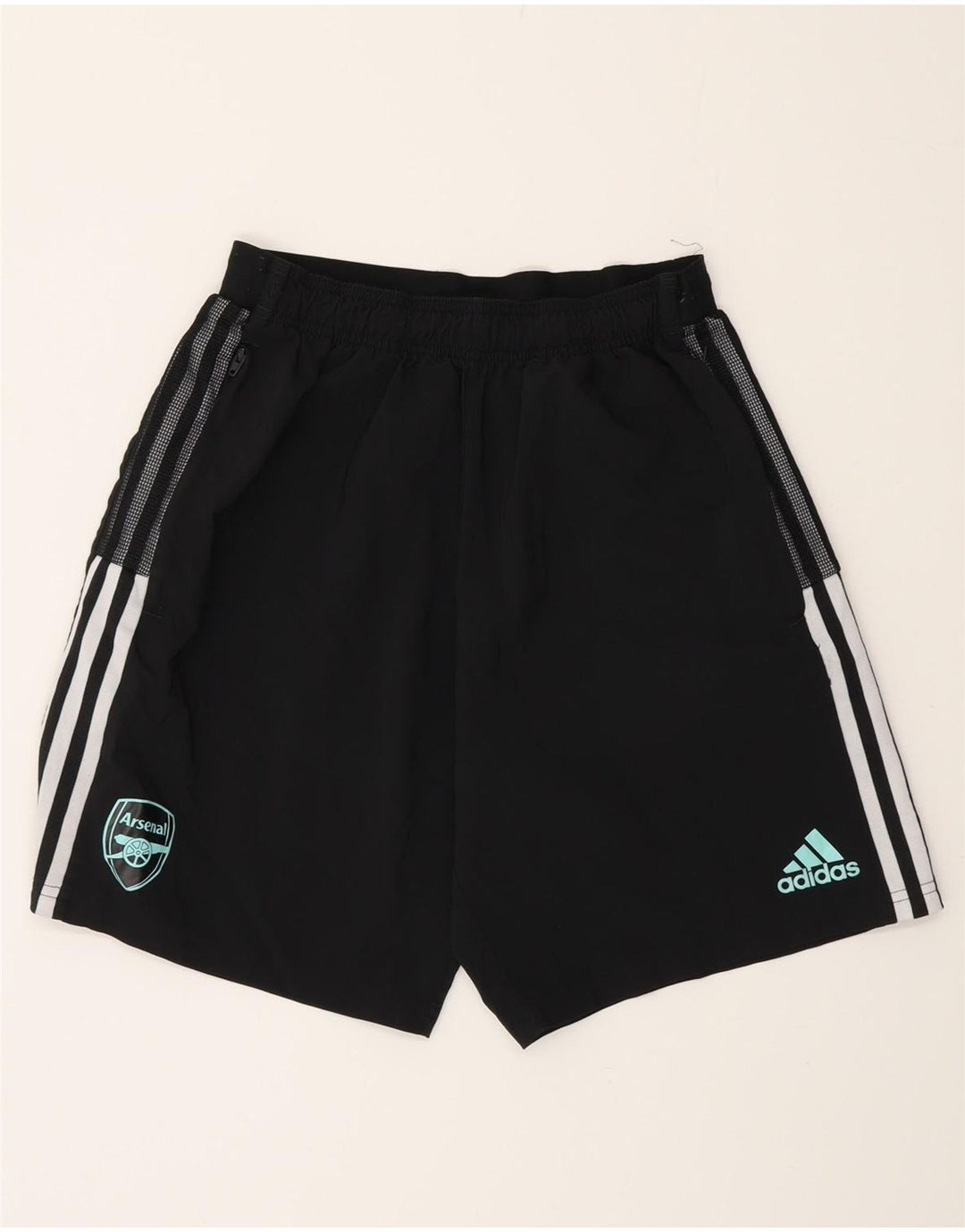 Pantaloncini sportivi Adidas da uomo Arsenal medio poliestere nero