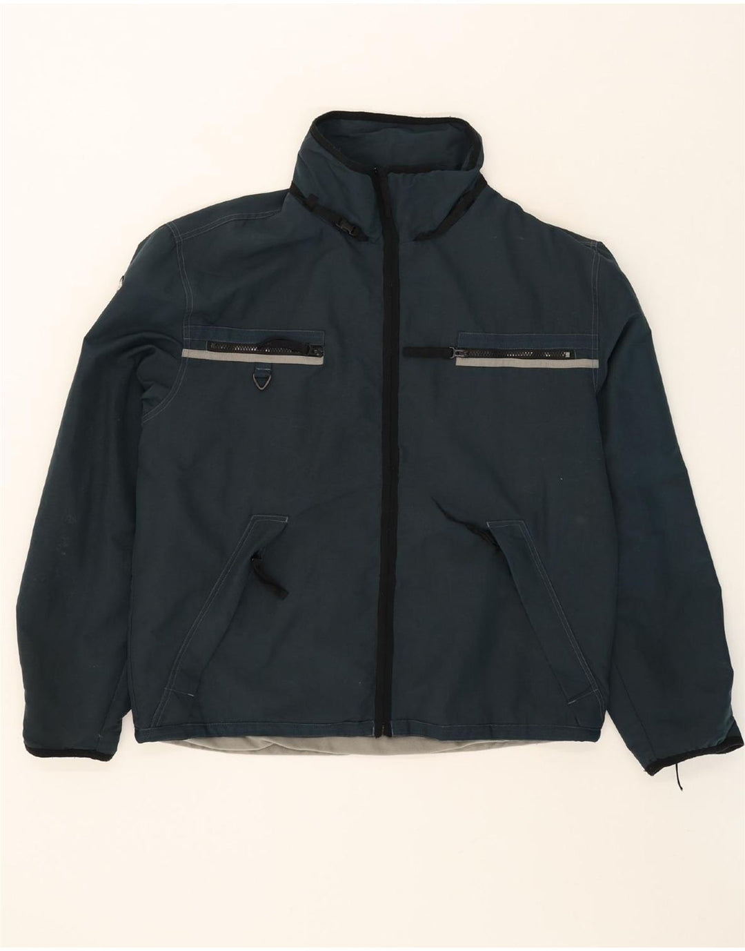 LOTTO Mens Bomber Jacket UK 40 Large Navy Blue Polyester Vintage Lotto and Second-Hand Lotto from Messina Hembry 