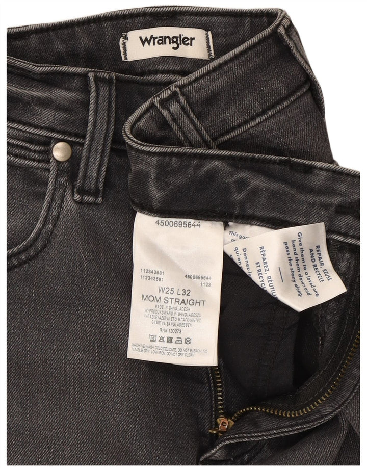 Jeans dritti Wrangler da donna Mom W25 L32 cotone grigio