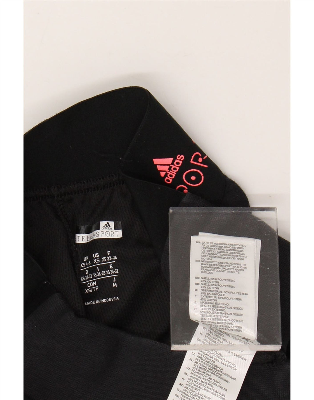 Pantaloni da tuta da donna con grafica ADIDAS Stella Graphic Joggers UK 4/6 XS Nero