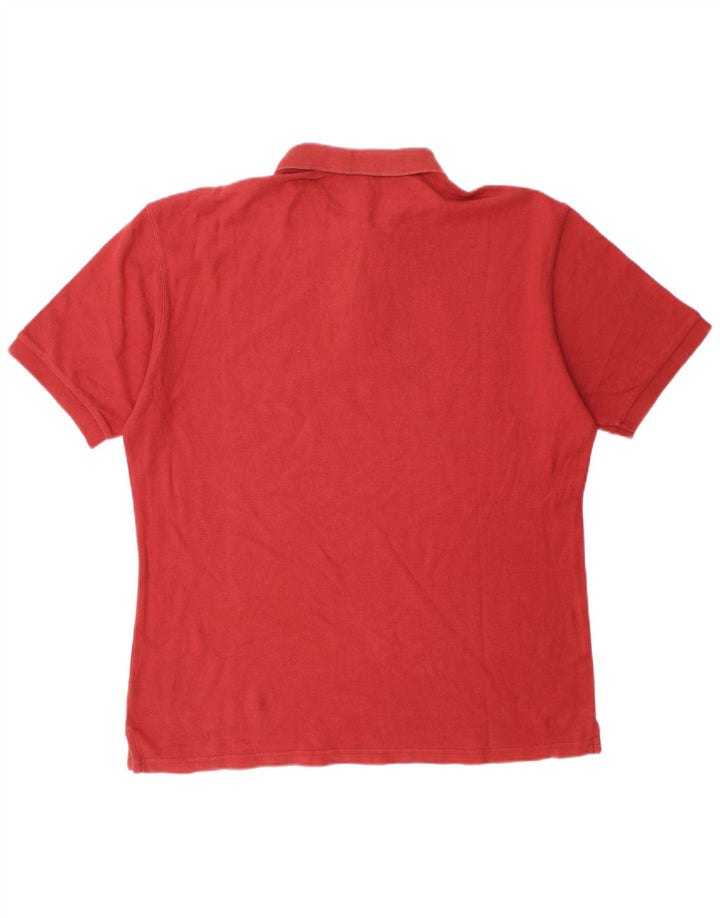 Polo da uomo FILA in cotone rosso medio