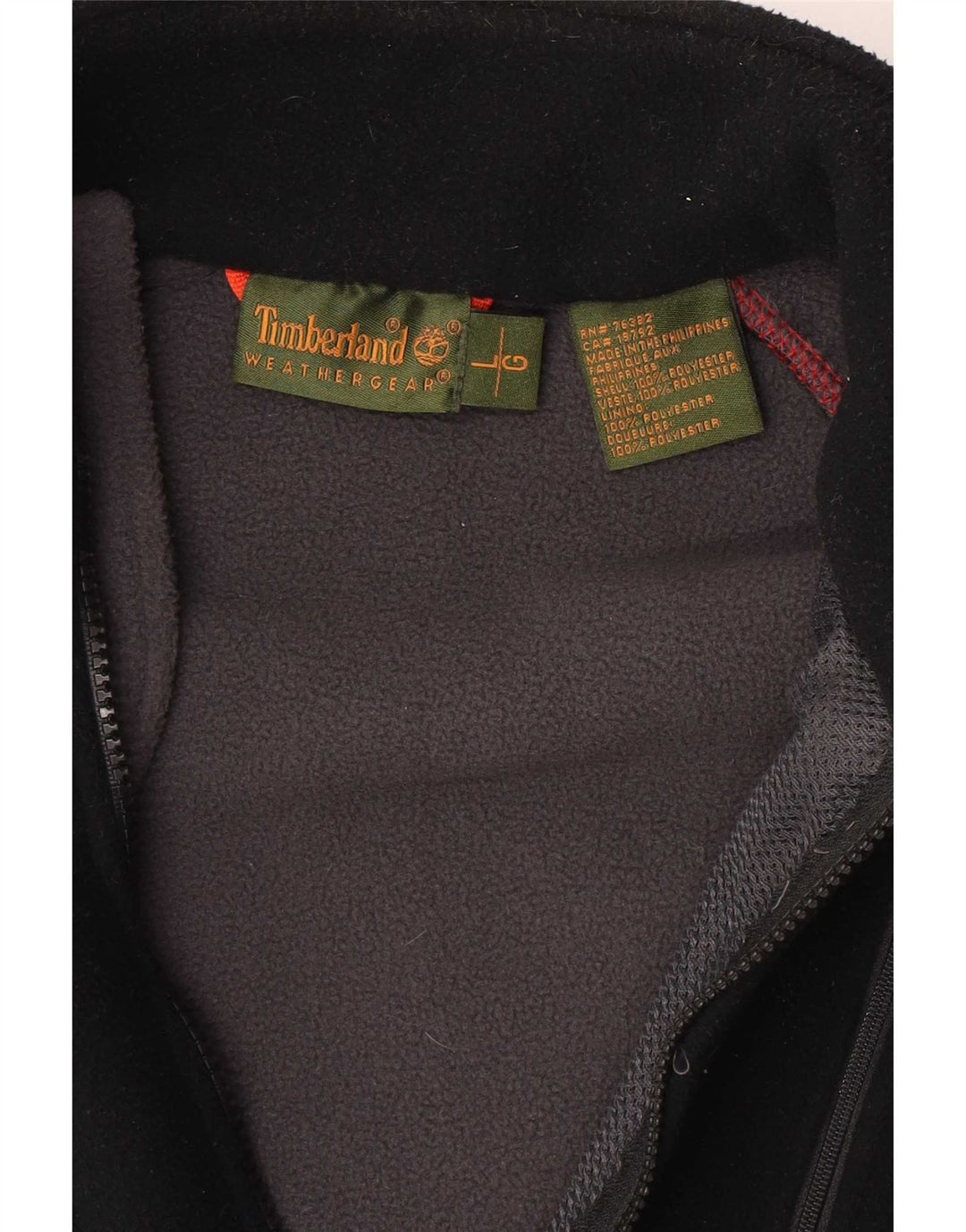 Giacca in pile da uomo Timberland UK 40 grande poliestere nero