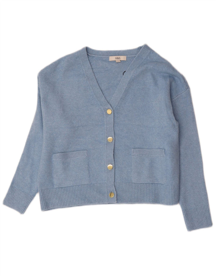 Maglione cardigan oversize da donna Marks & Spencer UK 10 piccolo blu