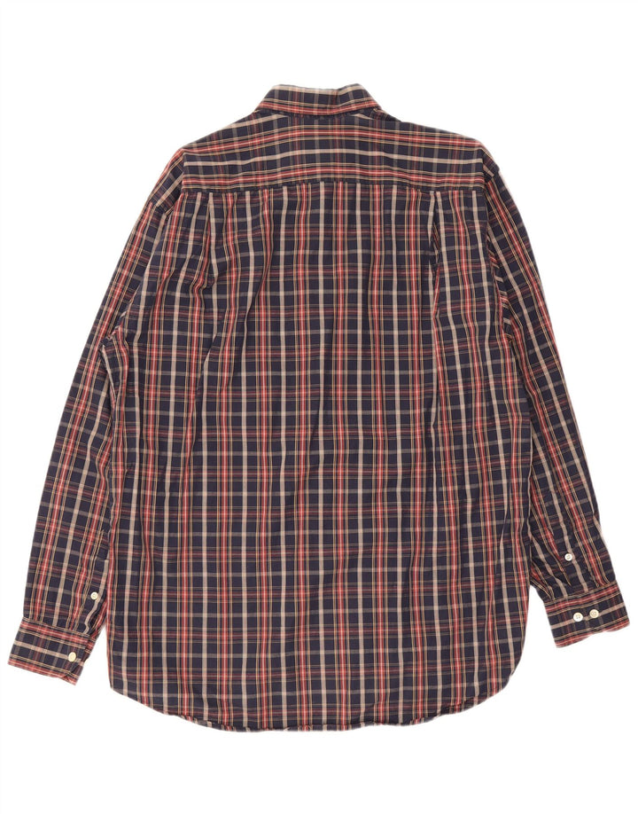 Camicia Lacoste da uomo dalla vestibilità classica, piccola, scozzese blu navy