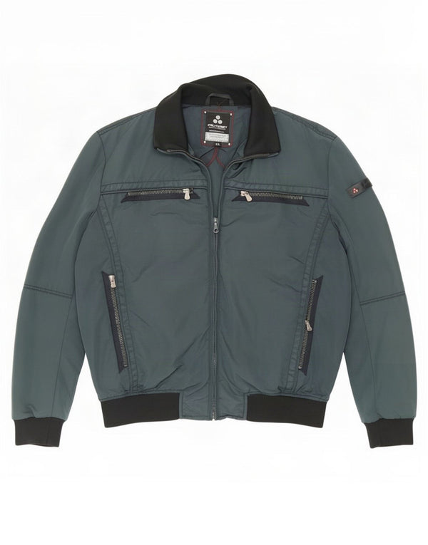 PEUTEREY Giubbotto bomber da uomo UK 44 2XL Blu Colourblock Poliammide
