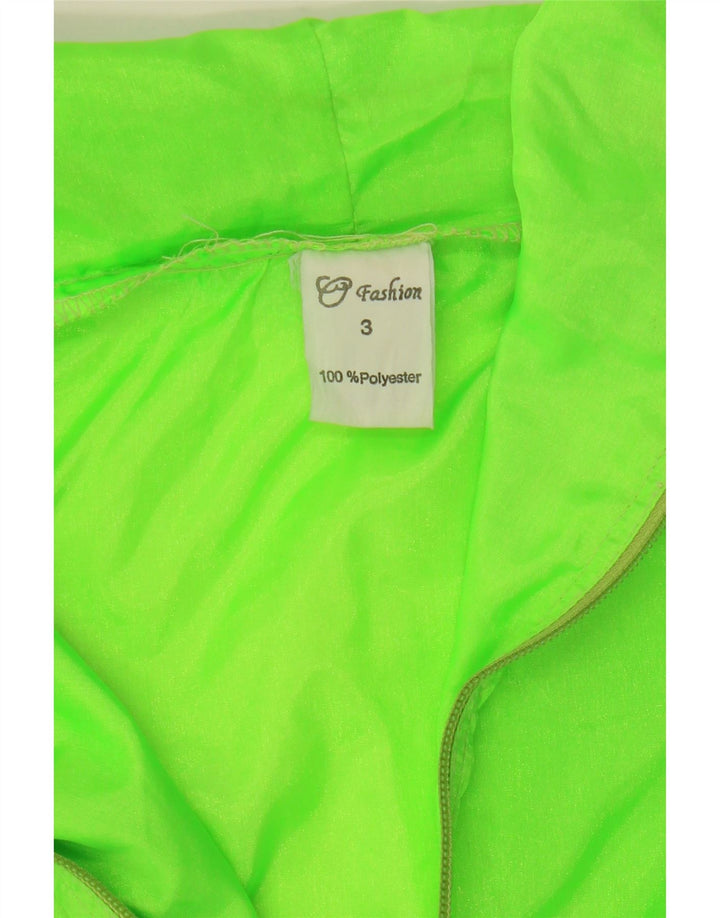 Giacca antipioggia anorak da uomo vintage UK 40 Grande poliestere geometrico verde