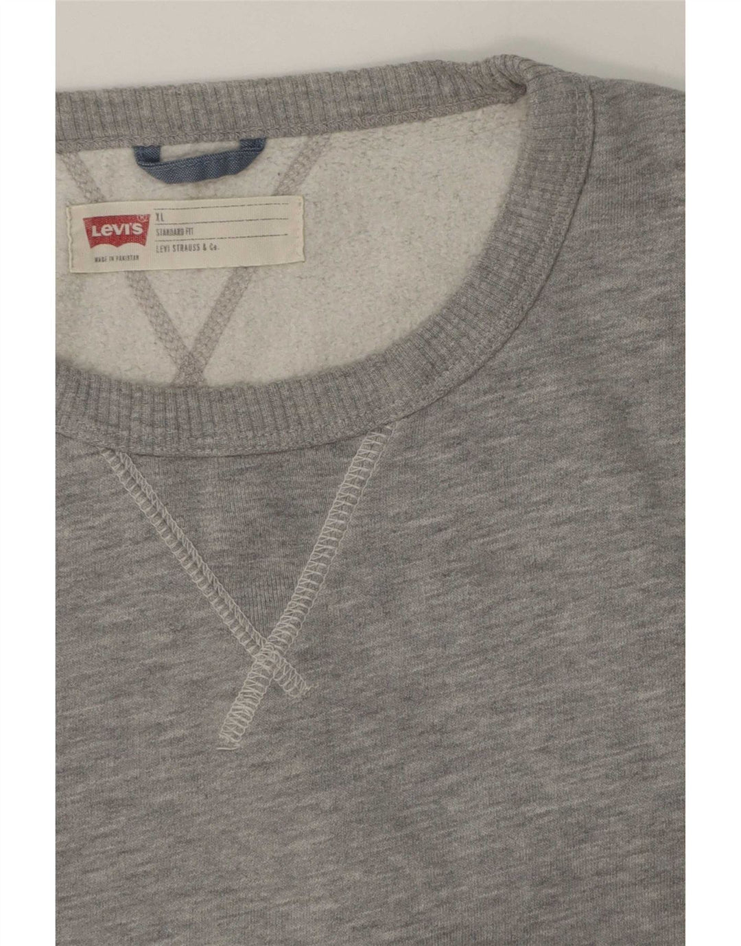 Felpa Levi's da uomo con vestibilità standard, maglione XL grigio