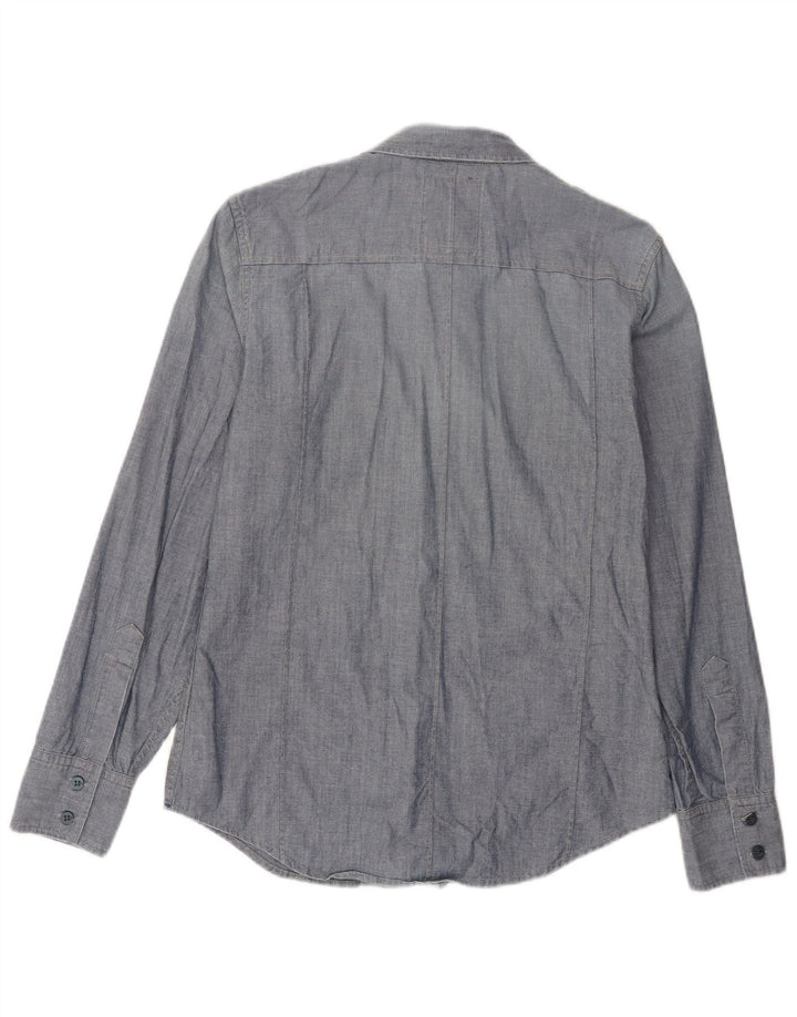 Camicia militare G-Star da uomo 3301 in cotone blu medio