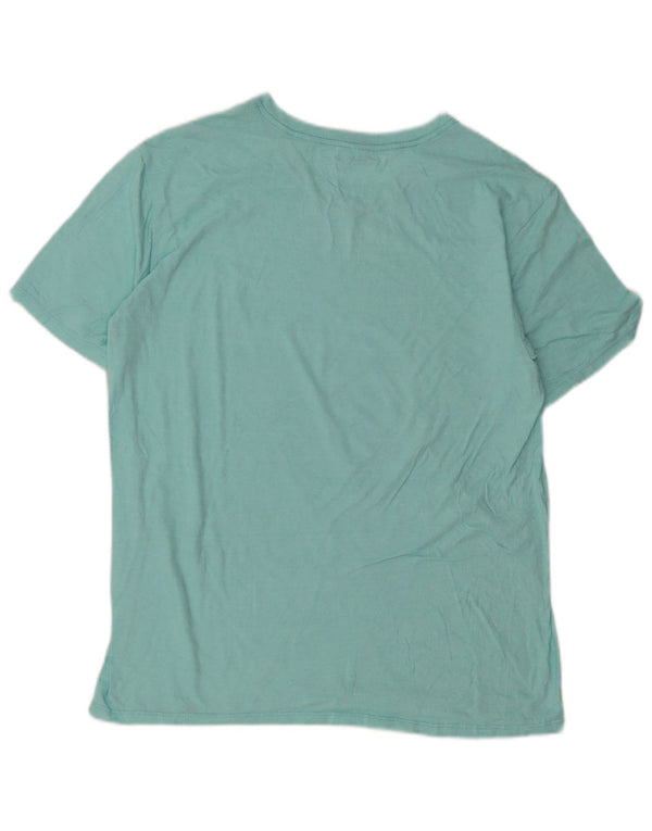 T-shirt da uomo Hurley Top Large in poliestere turchese
