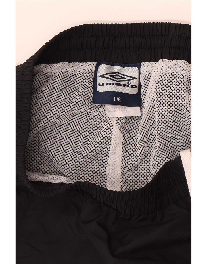 Pantaloni da tuta da uomo Umbro Large in poliestere nero