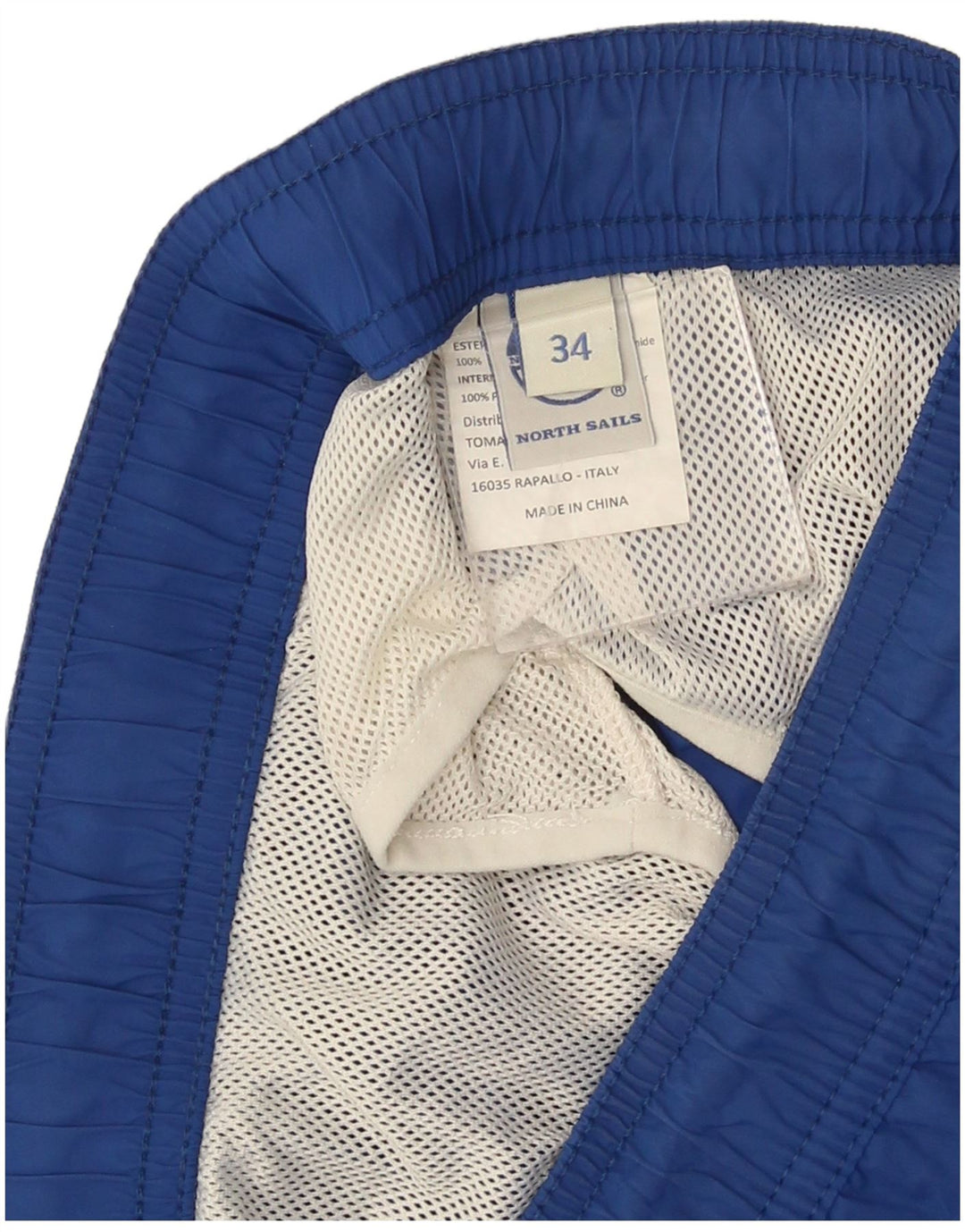 Pantaloncini da bagno da uomo North Sails grandi in poliestere blu