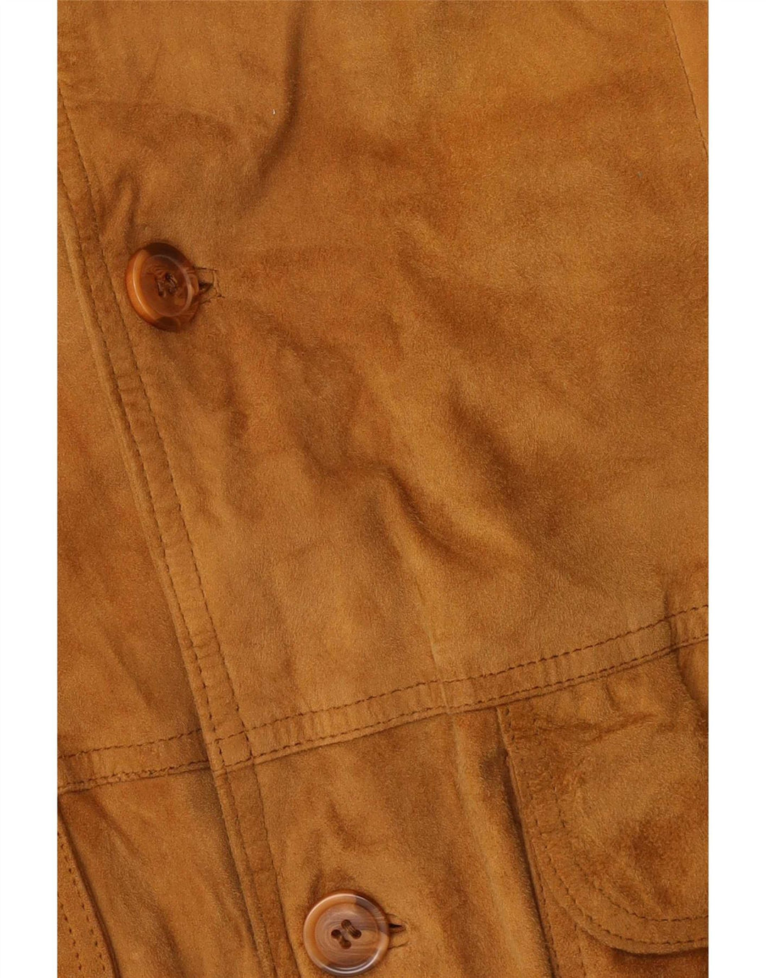 Giubbotto bomber vintage in pelle scamosciata da uomo IT 54 2XL in pelle beige