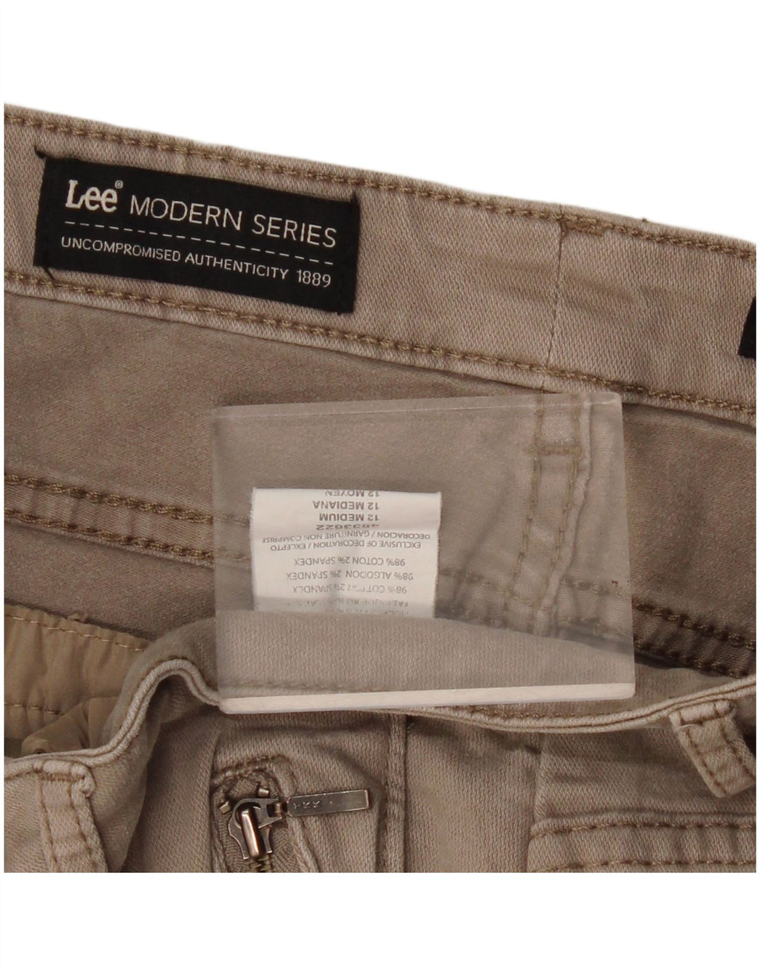 Pantaloni cargo dritti da donna serie Modern Lee US 12 Large W32 L29 Beige
