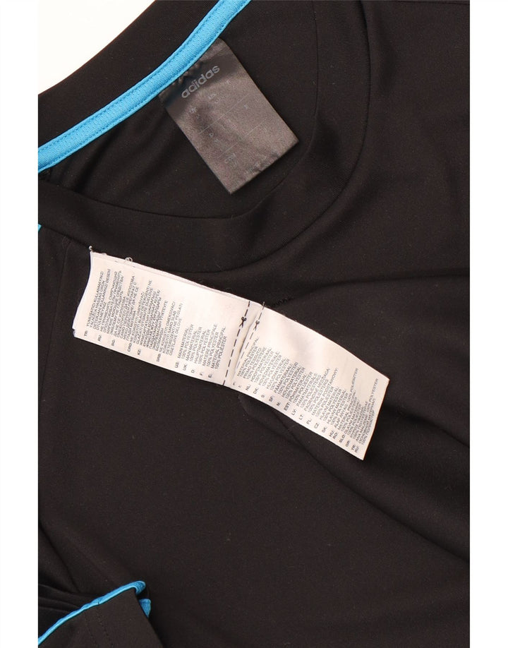 T-shirt ADIDAS Climalite da uomo, poliestere medio nero
