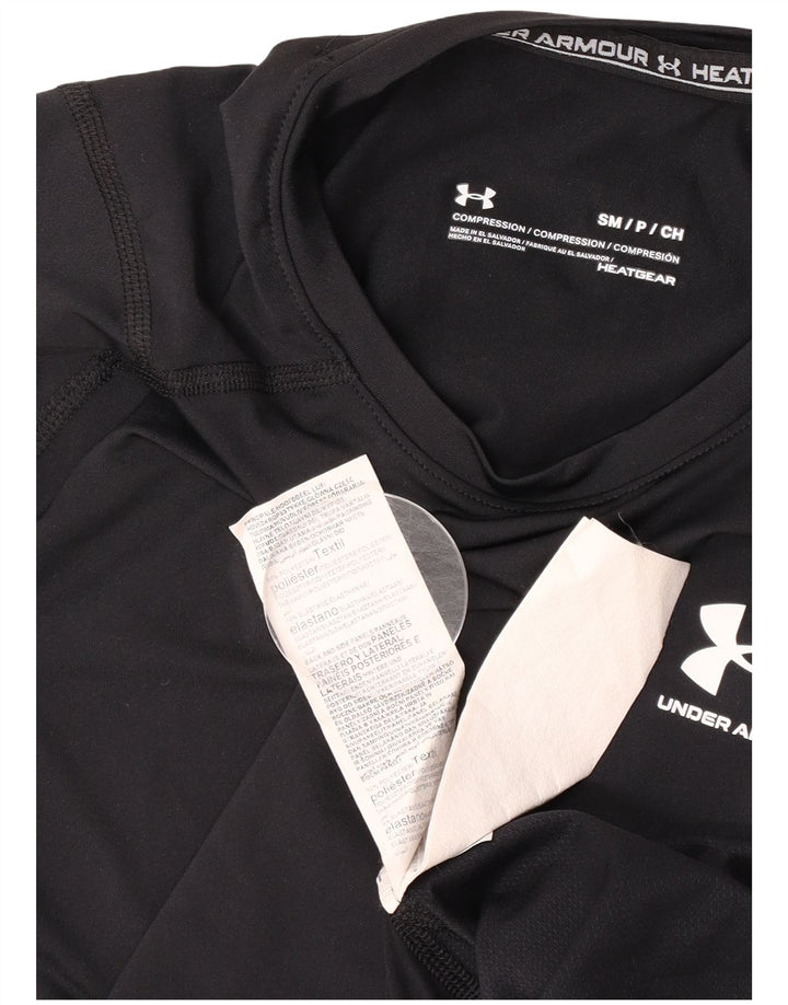 Under Armour da donna Heat Gear Top manica lunga UK 10 piccolo poliestere nero