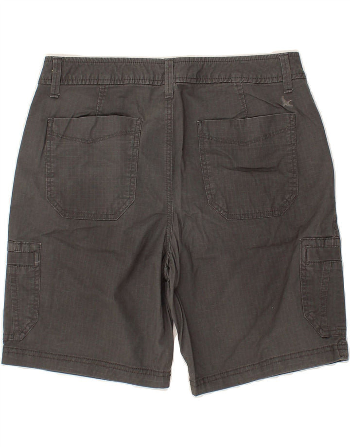 EDDIE BAUER Womens Slightly Curvy Cargo Shorts US 6 Medium W28  Grey Check Vintage Eddie Bauer and Second-Hand Eddie Bauer from Messina Hembry 