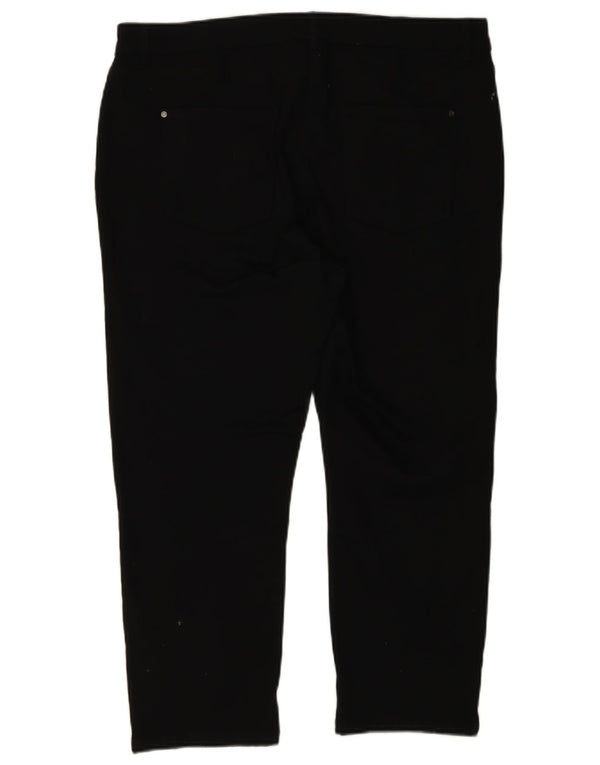 Pantaloni corti slim da donna M&Co UK 18 XL W36 L24 Cotone nero