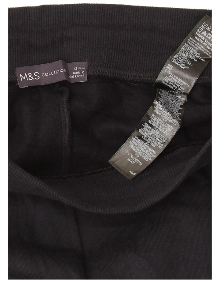 Pantaloni da tuta da donna MARKS & SPENCER UK 12 Medio cotone blu navy