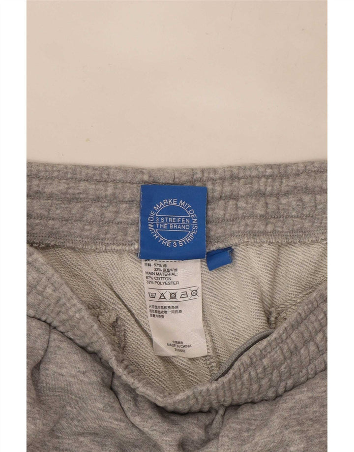 Pantaloni da tuta da uomo Adidas Capri Joggers in cotone chiazzato grigio medio