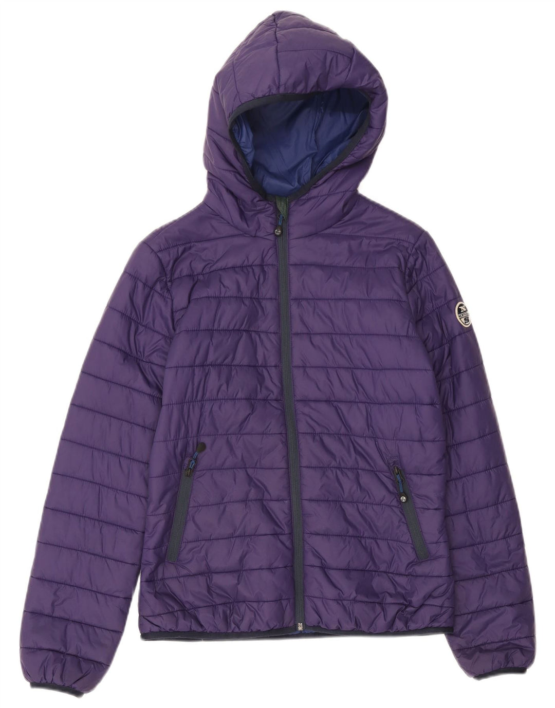 Giacca imbottita con cappuccio da donna North Sails UK 14 Nylon viola medio