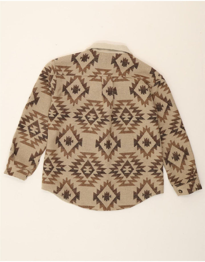 Camicia overshirt da donna CIDER UK 14 Azteco in poliestere geometrico beige medio