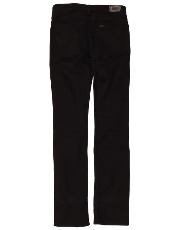 Jeans dritti slim Marlin da donna Lee W30 L35 cotone nero