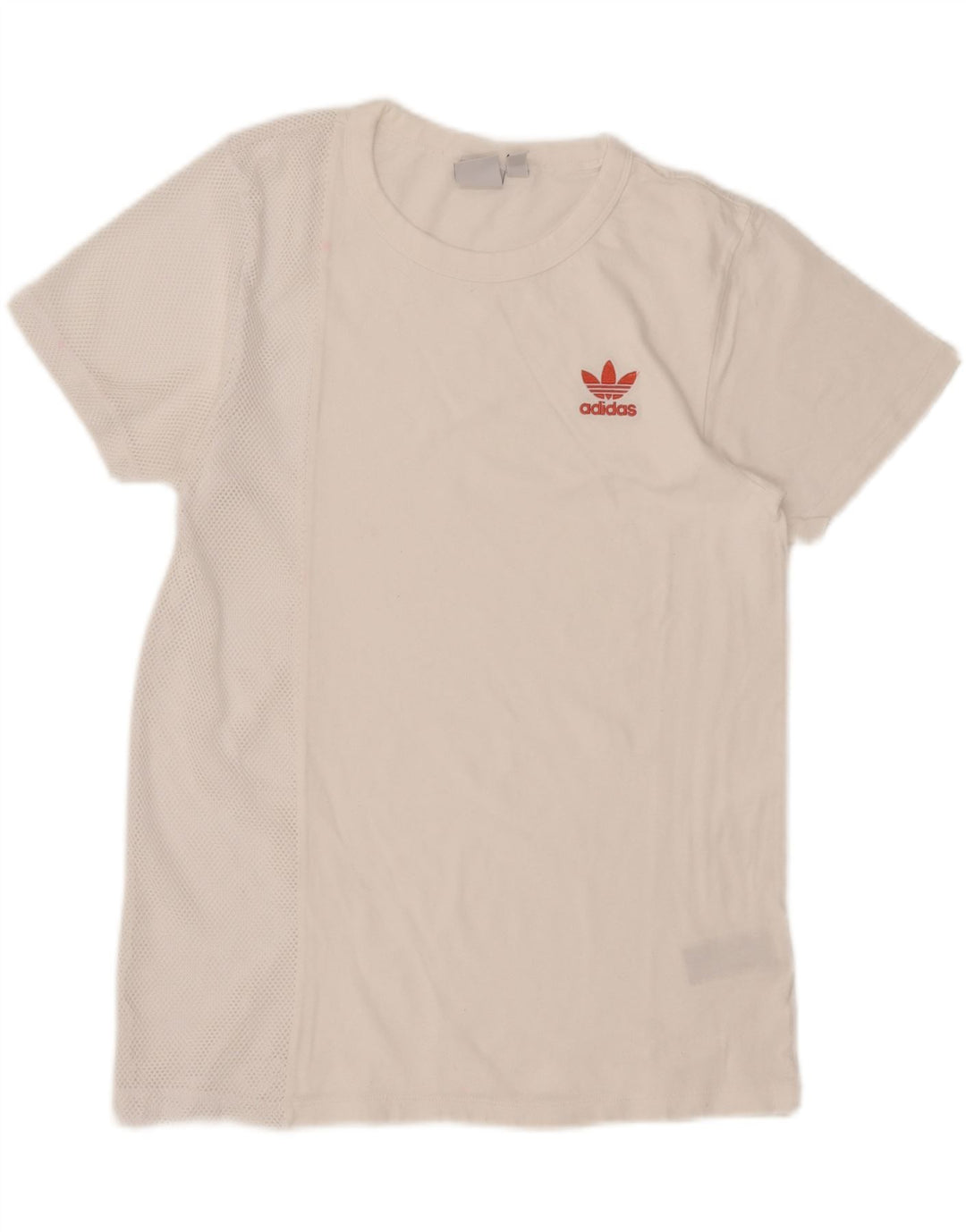 ADIDAS Womens T-Shirt Top UK 14 Medium White Cotton Vintage Adidas and Second-Hand Adidas from Messina Hembry 