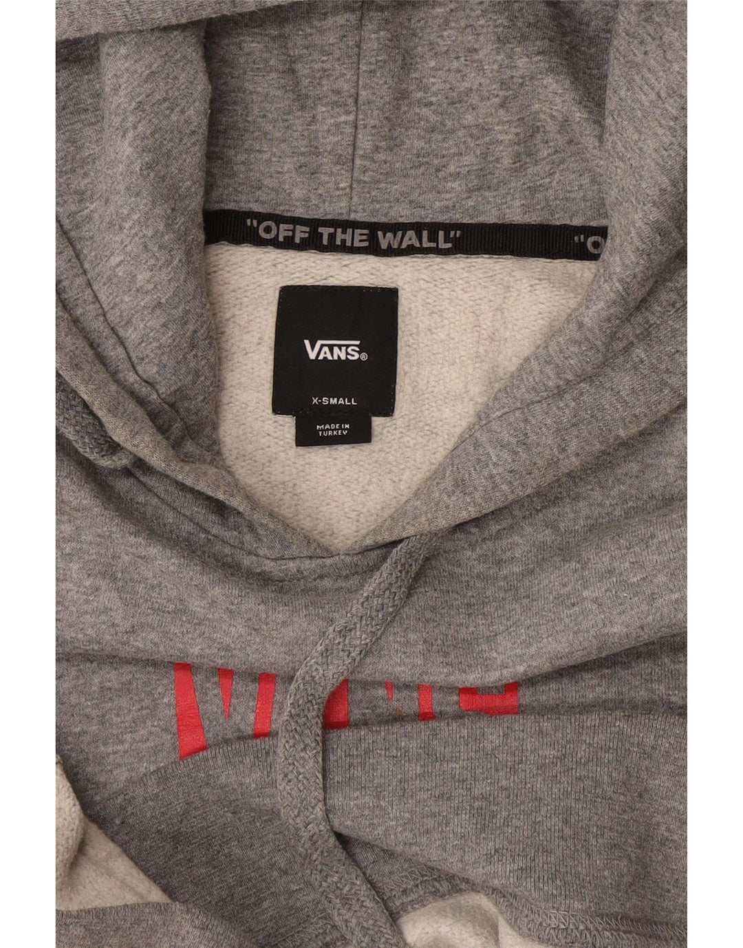 Felpa con cappuccio grafica da uomo Vans XS grigia