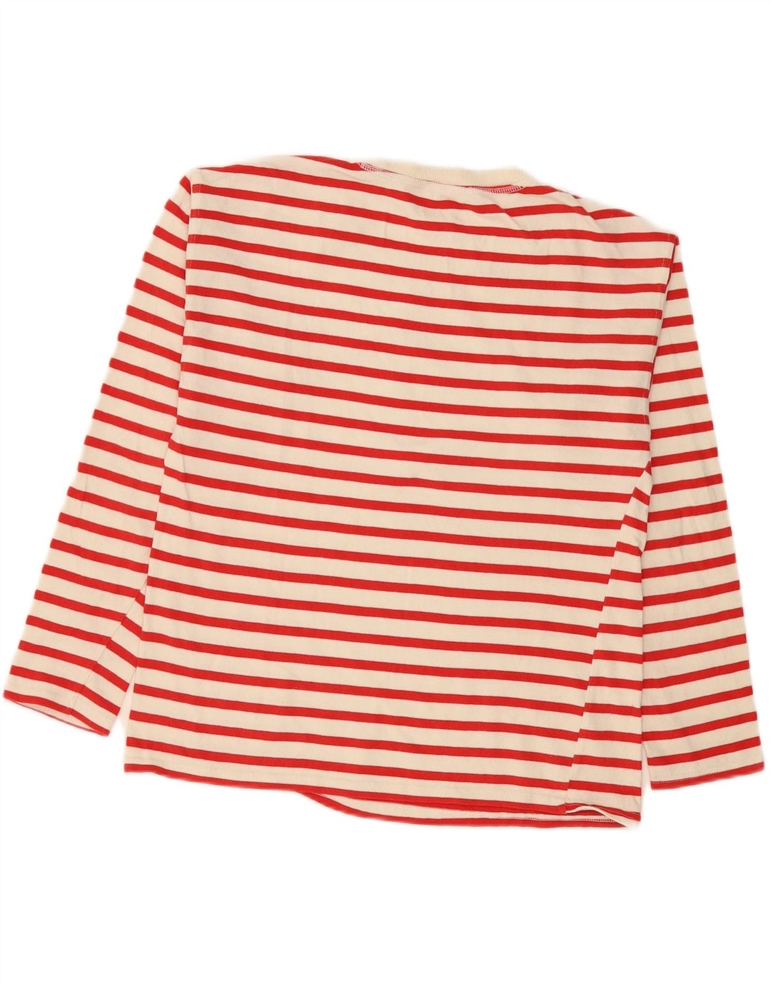 Top Zara da donna a maniche lunghe UK 14 medio a righe bianco sporco