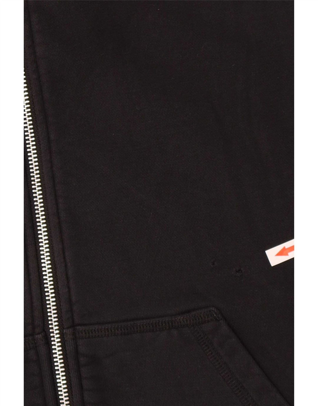 Felpa con cappuccio e zip Nike da uomo piccola in cotone nero