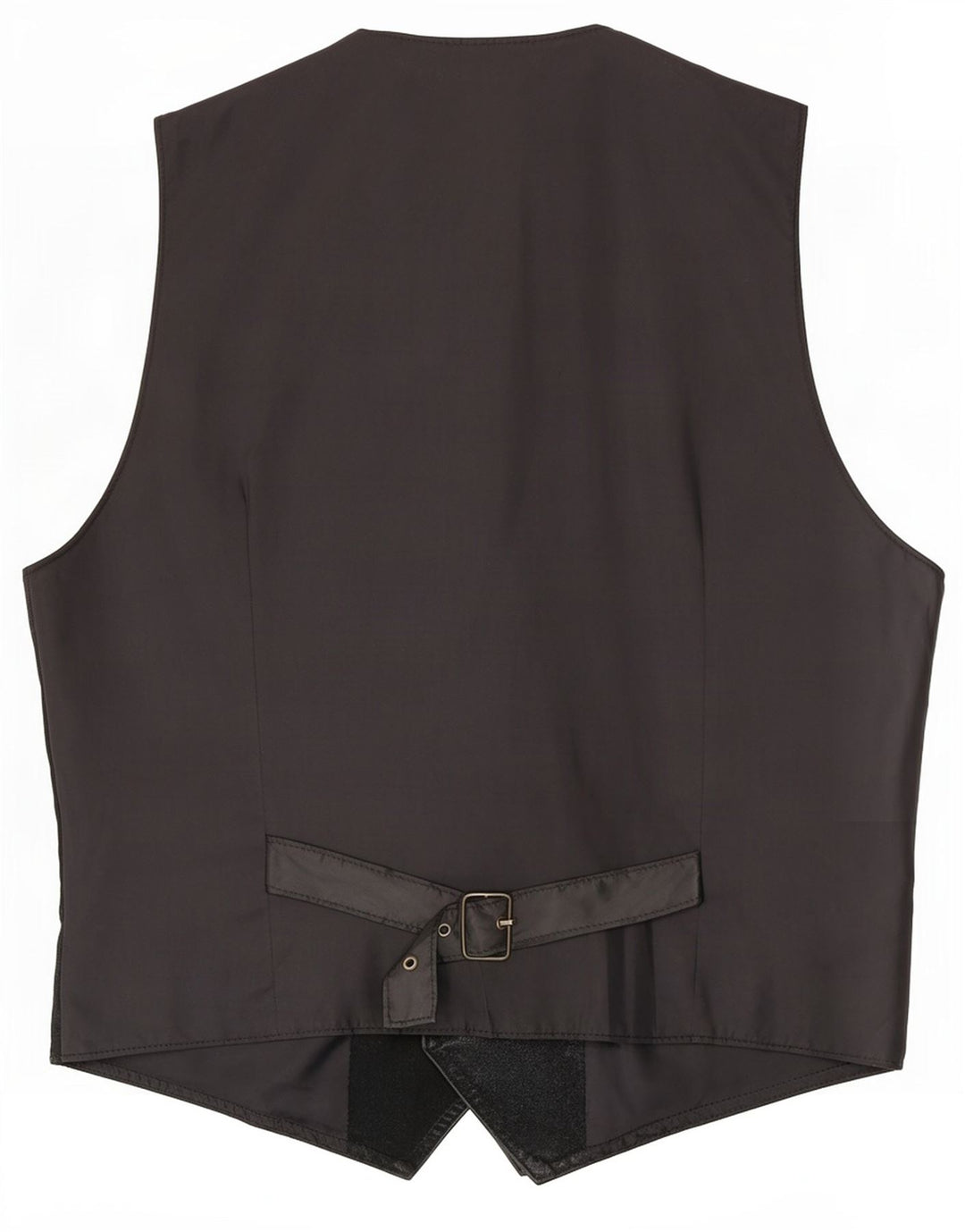 Gilet vintage da uomo in pelle scamosciata media in pelle nera