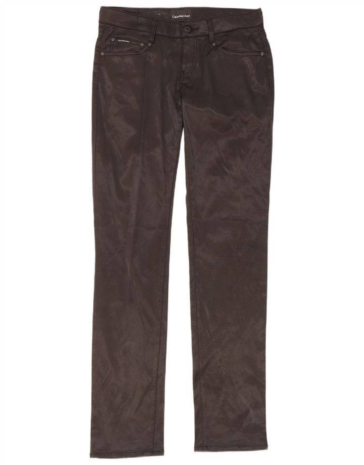 CALVIN KLEIN Pantaloni casual slim da donna W29 L34 Poliestere nero